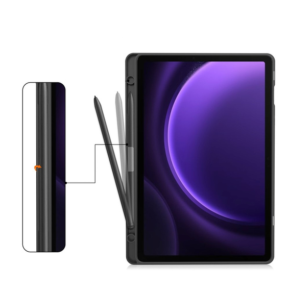 Husă pentru Samsung Galaxy Tab S10 Lite / S10 FE / S9 FE, Business Card and Pen Slot, albastru
