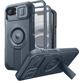 Carcasă blindată pentru iPhone 16e, Dexnor CamProtect MagSafe, albastru