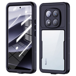 Husă impermeabilă IP68 pentru Xiaomi Redmi Note 14 Pro 5G, Redpepper, negru