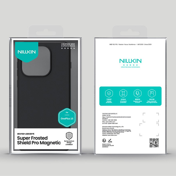 Husă NILLKIN Super Frosted Shield pentru OnePlus 15 5G, negru