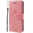 Cu clapetă pentru iPhone 7/8/SE 2020/SE 2022, Butterfly, roz