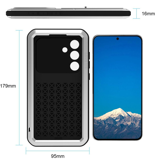 Husă blindată cu sticlă temperată pentru Samsung Galaxy S25 FE