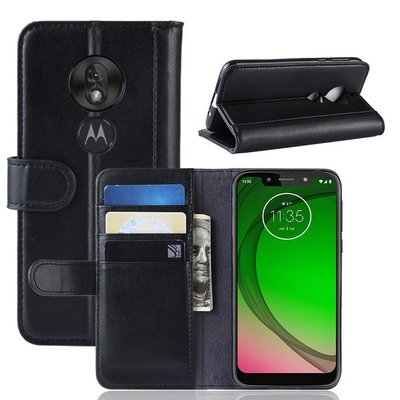 Cu clapetă pentru Motorola Moto G7 Play, Flexi Book, negru