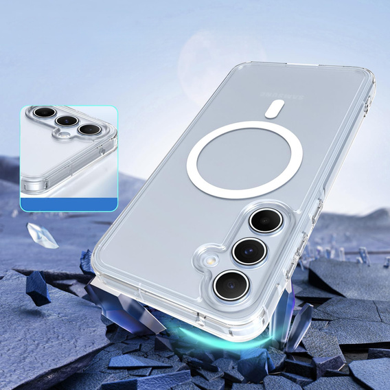 Husă pentru Samsung Galaxy A17 5G, pentru MagSafe, întărită, transparentă