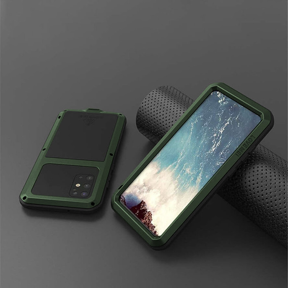 Love Mei Huse pentru Samsung Galaxy S20 Plus, armored with glass, verde