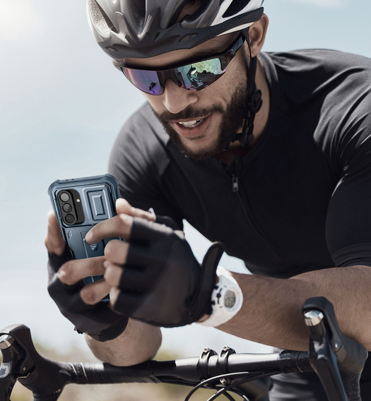 Husă blindată pentru Samsung Galaxy A56 5G, Dexnor Full Body (Two Frames), albastru