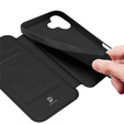 Husă Dux Ducis pentru iPhone 17, Skin Pro, cu clapetă, cu slot pentru carduri, negru