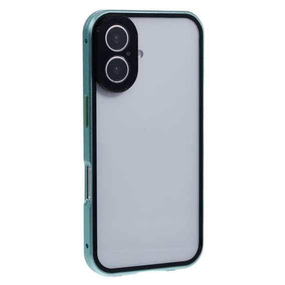 Husa pentru iPhone 16, Magnetic Dual Glass, verde