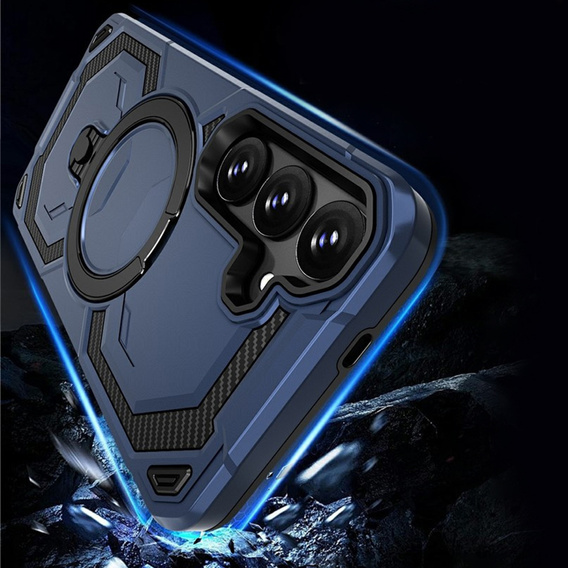 Husă magnetică cu suport pentru Samsung Galaxy A57 5G, albastră