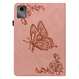 Husă pentru Lenovo Tab M11, Butterfly, roz