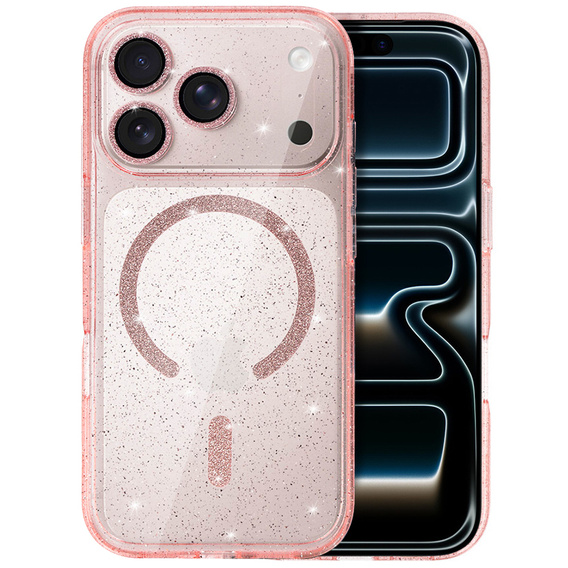 Husă din silicon ERBORD Glitter MagSafe pentru iPhone 17 Pro Max