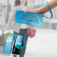 Cu clapetă pentru Xiaomi Redmi 15C 4G/LTE, Butterfly, albastru