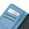 Cu clapetă pentru Xiaomi Poco F6 Pro, Butterfly, albastru
