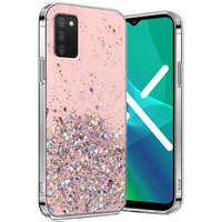 Huse pentru Samsung Galaxy A03s, Glittery, roz