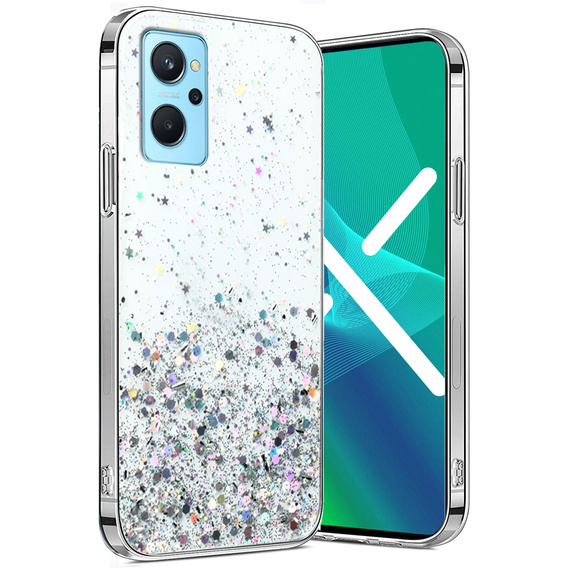 Huse pentru Realme 9i / Oppo A96, Glittery, de argint