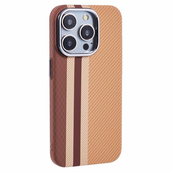 Carcasa pentru iPhone 14 Pro Max, Carbon Fiber MagSafe, galben