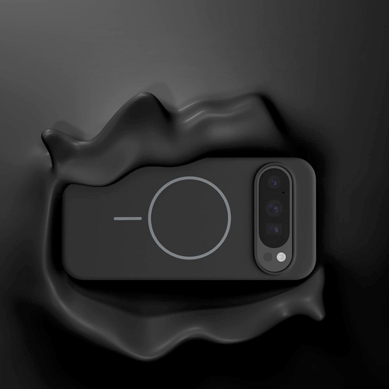 Manșon din silicon pentru Google Pixel 10 Pro XL, pentru MagSafe, negru