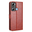 Cu clapetă pentru Infinix Hot 20i, Crazy Horse Wallet, maro