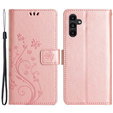 Cu clapetă pentru Samsung Galaxy A55 5G, Wallet, Butterfly, violet
