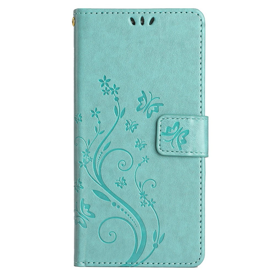 Cu clapetă pentru Samsung Galaxy S23 FE, Butterfly, verde