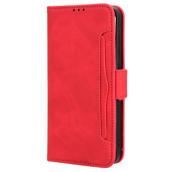 Cu clapetă pentru Samsung Galaxy A55 5G, Card Slot, roșu