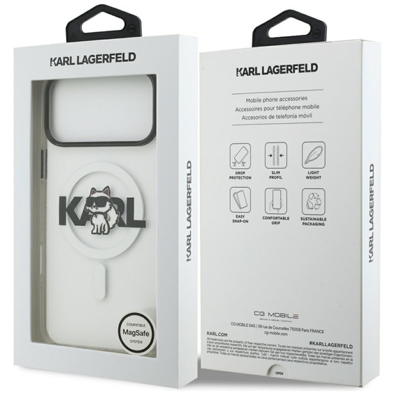 Husă Karl Lagerfeld IML Choupette MagSafe pentru iPhone 17 Pro