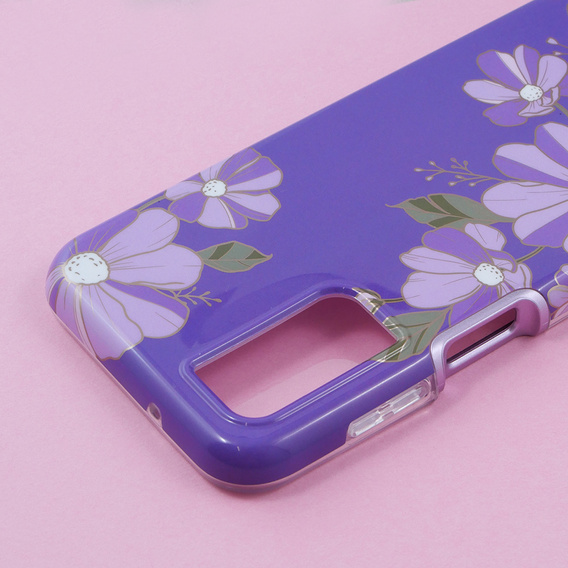 Huse pentru Samsung Galaxy A14 4G/5G, Suritch Full Body Flowers, violet