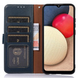 Husa cu clapetă pentru Xiaomi Redmi Note 13 Pro 4G / Xiaomi Redmi Note 14S / Xiaomi Poco M6 Pro 4G, KHAZNEH RFID, albastru / maro