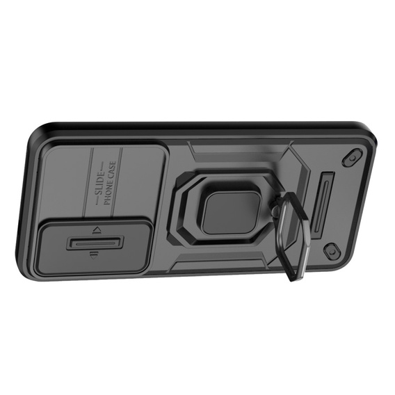 Husă pentru Samsung Galaxy S24, KickStand Camera Lens, negru