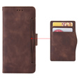 Cu clapetă pentru Xiaomi Redmi 13C / Poco C65, Card Slot, maro