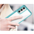 Huse pentru Samsung Galaxy S23 FE, Fusion Hybrid, transparent / albastru