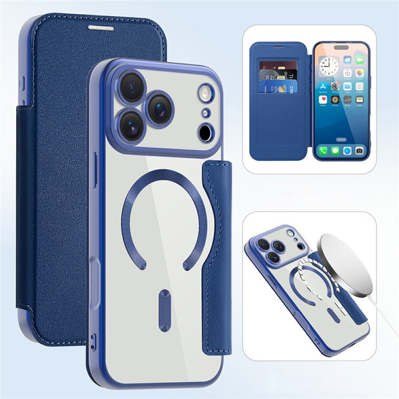 Carcasă Wallet MagSafe RFID flip cu protecție pentru camera foto pentru iPhone 17 Pro Max