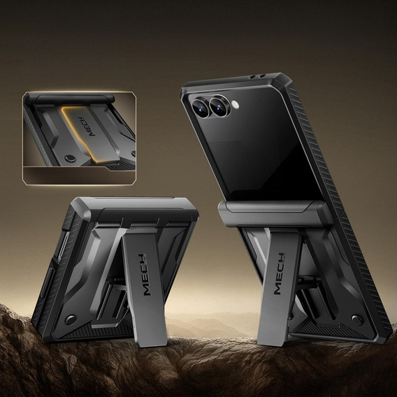 Husă Tongate MECH cu MagSafe pentru Samsung Galaxy Z Flip7 FE / Z Flip6, verde