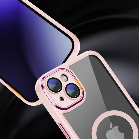 Husă pentru iPhone 15 Plus, ERBORD Impact Guard, MagSafe, roz