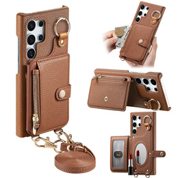 Huse pentru Samsung Galaxy S25 Ultra, GKK Leather, negru