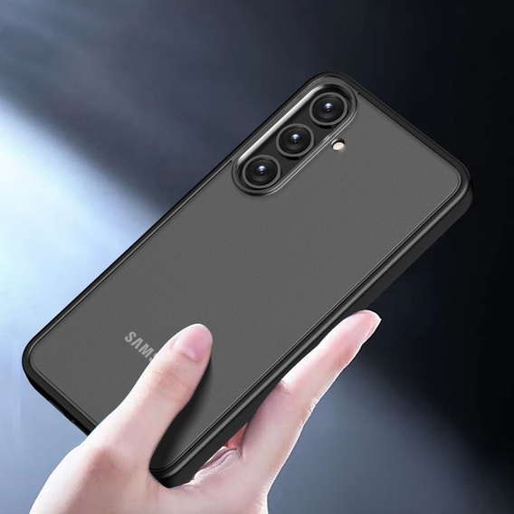 Carcasă pentru Samsung Galaxy S24+ Plus, Fusion Hybrid, cu protecție pentru camera foto, transparent / negru