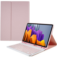 Carcasă + tastatură Samsung Galaxy Tab S7 T870/T875 / S8, Pen Slot, roz rose gold