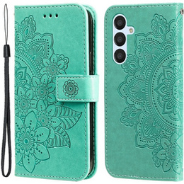 Cu clapetă pentru Samsung Galaxy A54 5G, Mandala Flower, verde