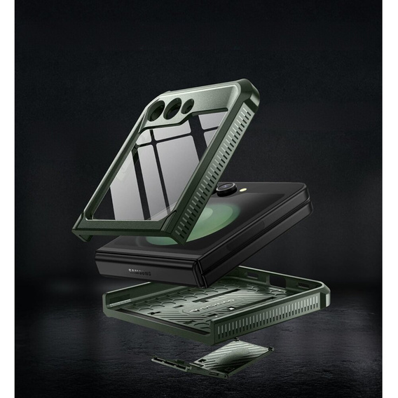 Husa blindată pentru Samsung Galaxy Z Flip 5 5G, Dexnor Clip Holder, verde