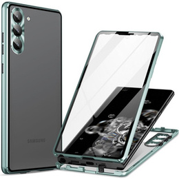 Husa pentru Samsung Galaxy S24, Magnetic Dual Glass, verde
