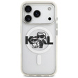 Husă Karl Lagerfeld IML Glitter Karl și Choupette MagSafe pentru iPhone 17 Pro