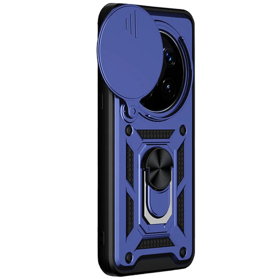 Husă blindată pentru Honor Magic 7 Pro, CamShield Slide, albastru