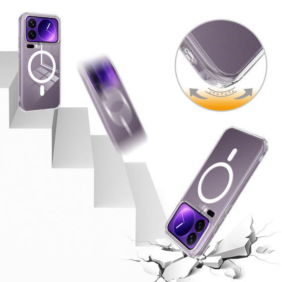 Husă Fusion Hybrid MagSafe pentru Xiaomi 17 Pro Max, transparentă