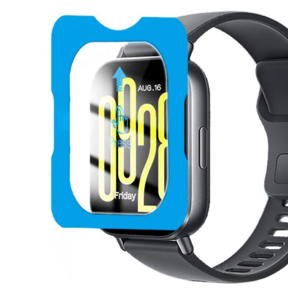 2x sticlă călită cu cadru de montare ERBORD pentru Xiaomi Redmi Watch 5 Active