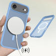 Husă Matt pentru iPhone Air, pentru MagSafe, albastru translucid