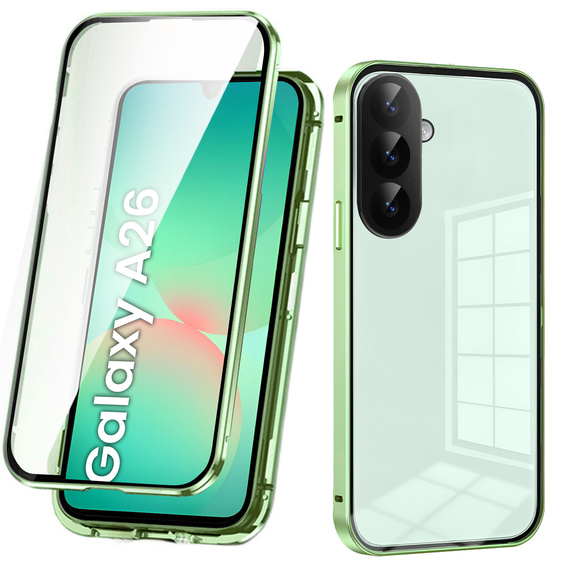 Husa pentru Samsung Galaxy A26, Magnetic Dual Glass, verde