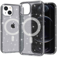 Huse pentru iPhone 14, Dropproof MagSafe Glitter, negru