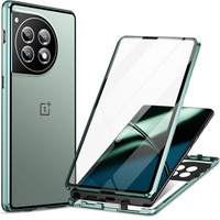 Husa pentru OnePlus 12 5G, Magnetic Dual Glass, verde