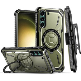 Huse pentru Samsung Galaxy S23 Plus, Heavy Duty Ring Belt Clip, verde