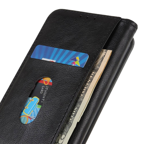 Huse pentru Xiaomi 13T / 13T Pro, Wallet Litchi Leather, negru